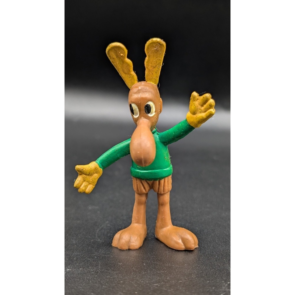 Bullwinkle J Moose Toy Figure Jesco 1986 Vintage 3" HTF EUC TV Show Character